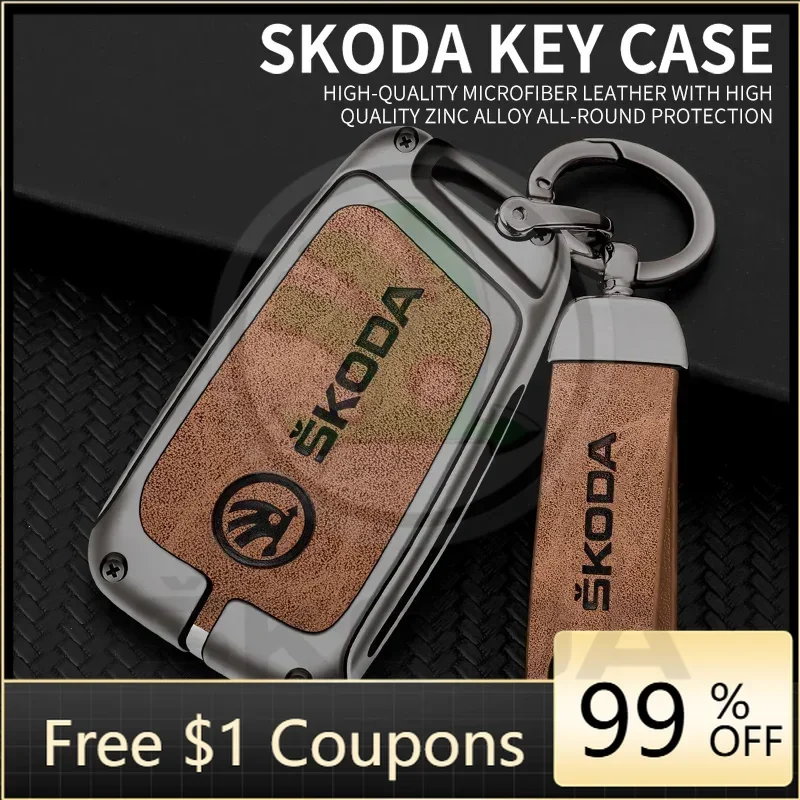 

Наклейки для авто 2026: Горячая новинка! Модный кожаный чехол-футляр из сплава с 3 кнопками для ключа-пульта Skoda Superb A7 K