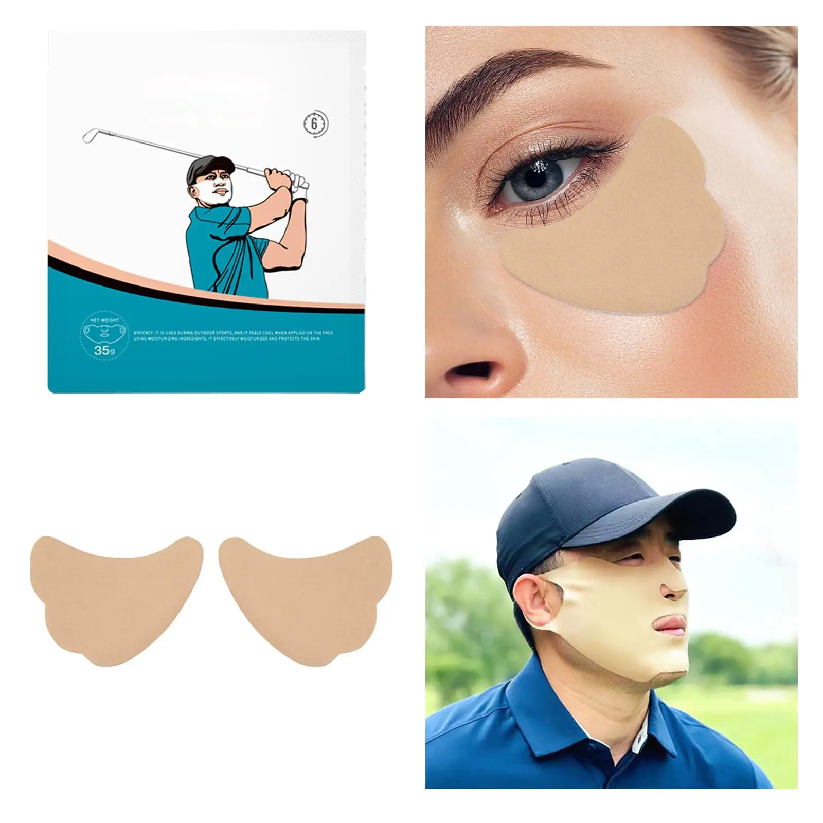 Outdoor Gel Mask Patch Sun Protection Cooling Gel Skincare Mask Blocking for Summer Outdoor Fishing