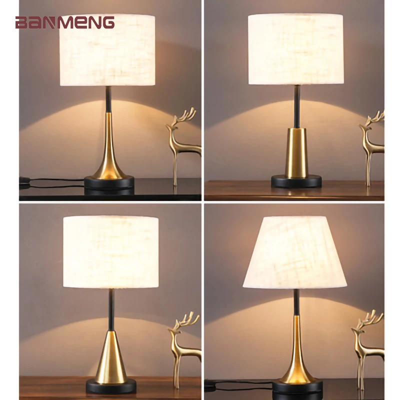 

Modern Nordic E27 LED table lamp Creative simplicity Cloth desk light indoor home bedside bedroom livingroom decoration romantic