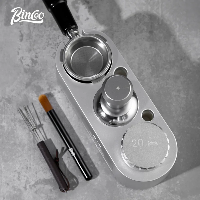 Bincoo Coffee Pressing Powder Base Pressing Powder Hammer Distributor Three-piece Set Italian Coffee Full Set Utensil Storage Bo