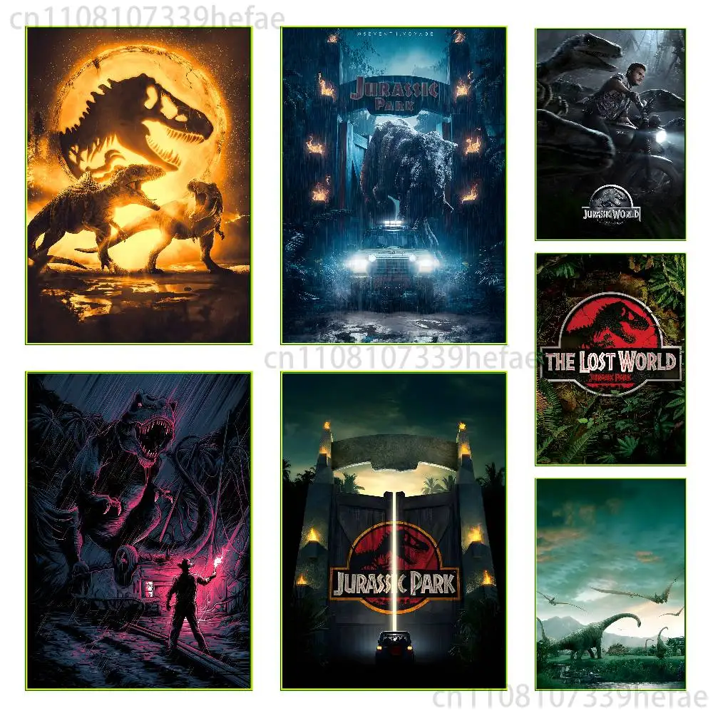 

J-Jurassic P-Park Poster Wall Murals For Offices 50x70cm Self-adhesive Decoration Sticker Playbill Cover
