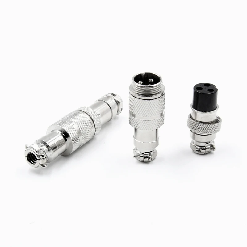 GX12 2 3 4 5 6 7 Pin Male Female Aviation Connector Set Waterproof Threaded Panel Mount Plug Socket for Cable Wire Harness DIY