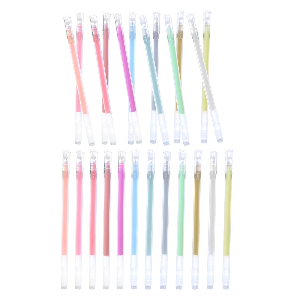 24 قطعة من أقلام الجل اللامعة، علامات طلاء ملونة ناعمة لرسم العبث، لوازم فنية للبالغين، مستلزمات فنية للبالغين #3