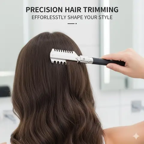 Double-Edge Blades Razor Comb Thinning Design Manual Cutting Hair Thinning Razor Feather Styling Blades Manual Hair Cutting Tool