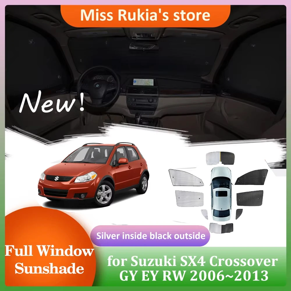 

Солнцезащитные козырьки для Suzuki SX4 Crossover GY EY RW Fiat Sedici 2006 ~ 2013, солнцезащитный козырек на окна, занавеска на лобовое стекло, аксессуары для крыши