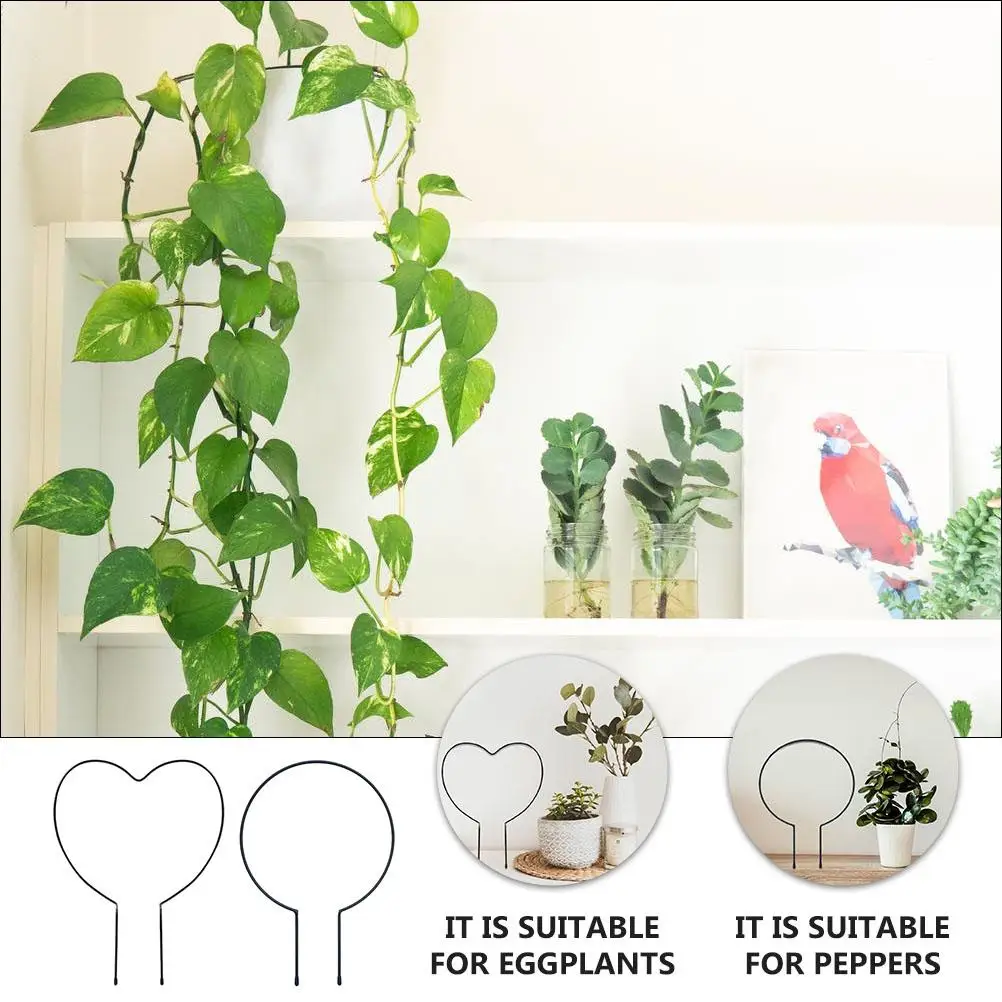 2pcs Plant Climbing Support Iron Garden Trellis Flower Support Rack Reusable Planter St Flower Rack Tomato Pepper