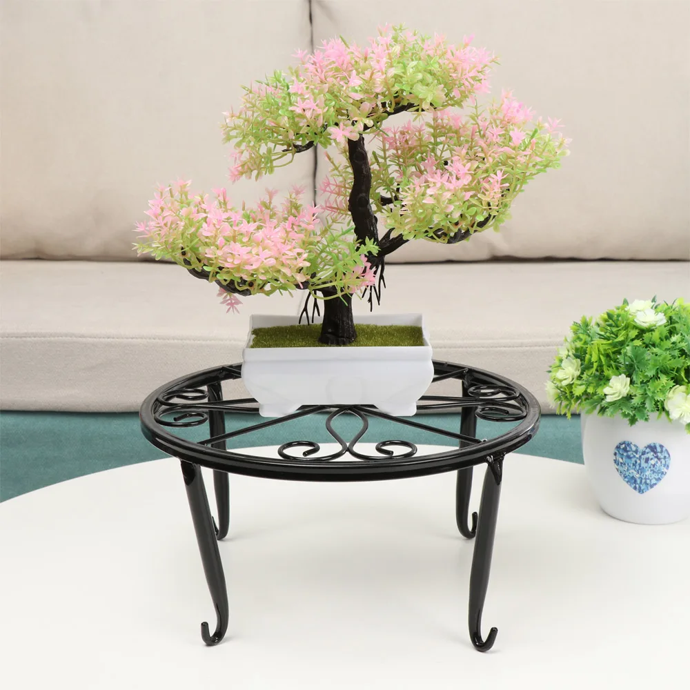 Metal Potted Plant Stands with Saucer for Indoor and Outdoor Plants 9 inches Flower Pot Planter Holder Flower Pot Stand