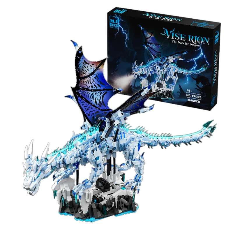 

13093 Mechanical Frost Dragon 1646PCS DIY Building Block Model Kit - Robotic Animal Assembly Toy Collectible Gift