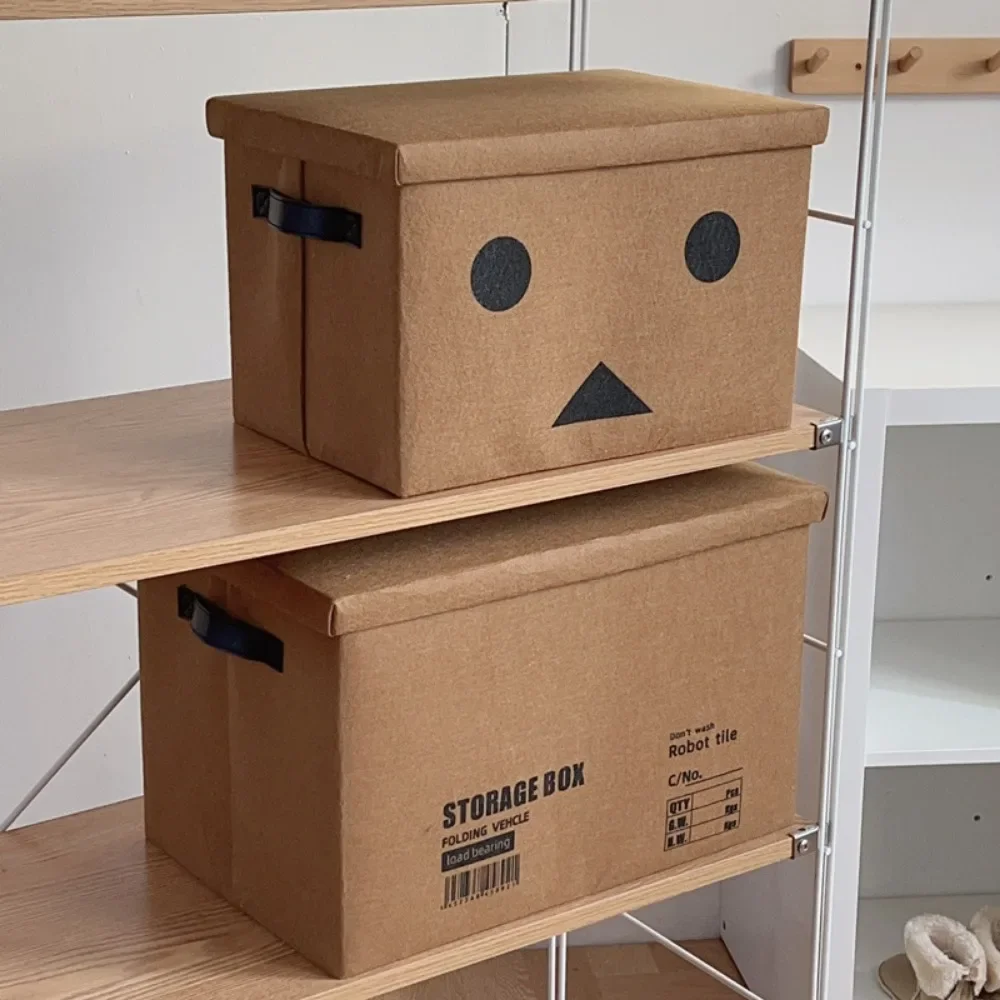 Foldable Car Storage Box with Lid, Dormitory Book Moving Storage Box, Office Outdoor Storage Box