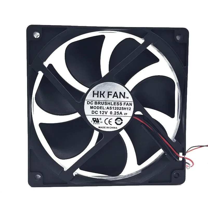 

120*120*25MM HKFAN Hangjia 12025 AS12025H12 DC12V 0.25A Chassis Power Supply Silent Fan 12CM