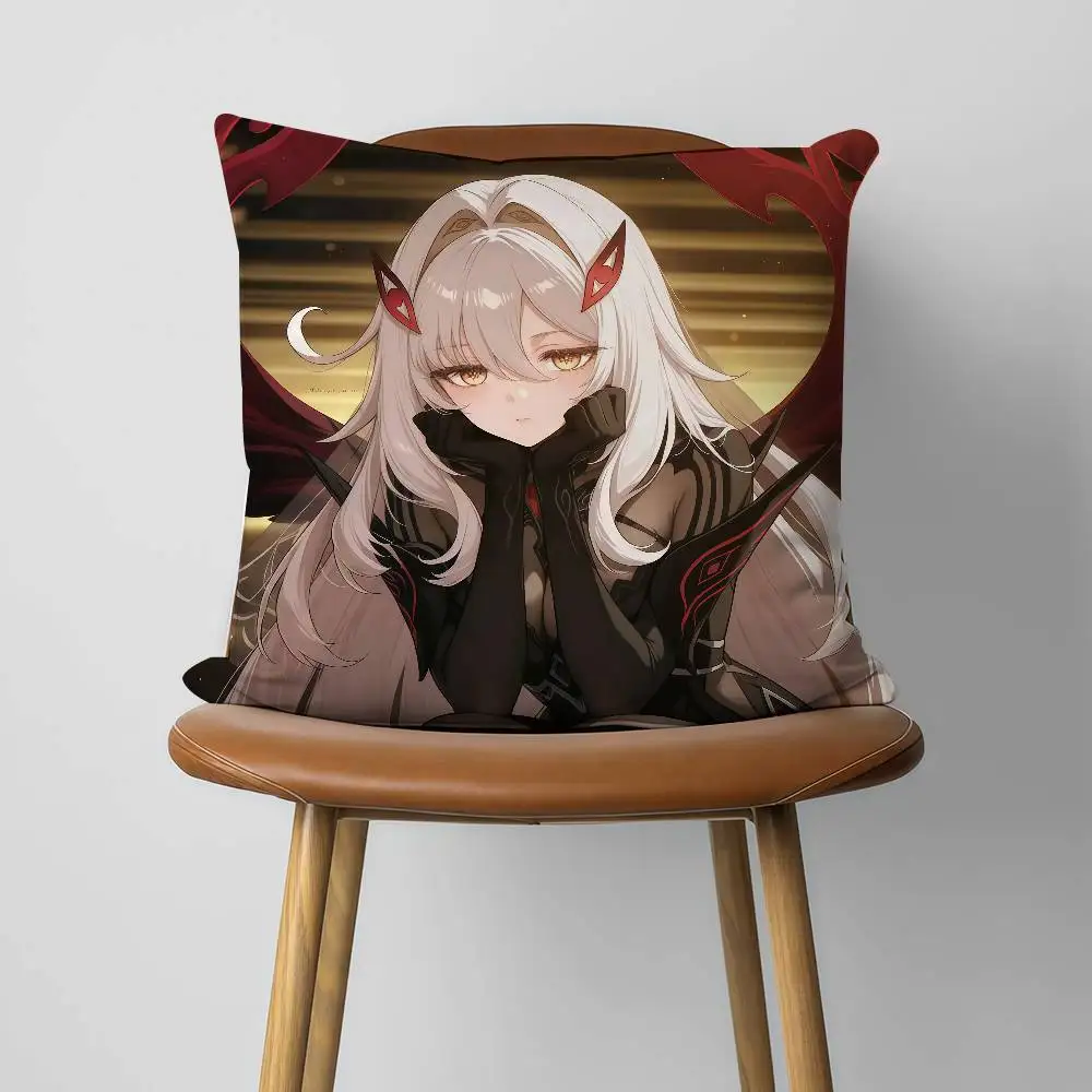 Genshin Impact Ronova 30x30cm 45x45cm Pillow Case Decor Protective Covers Comfortable Soft For Sofa Living Room Home Office