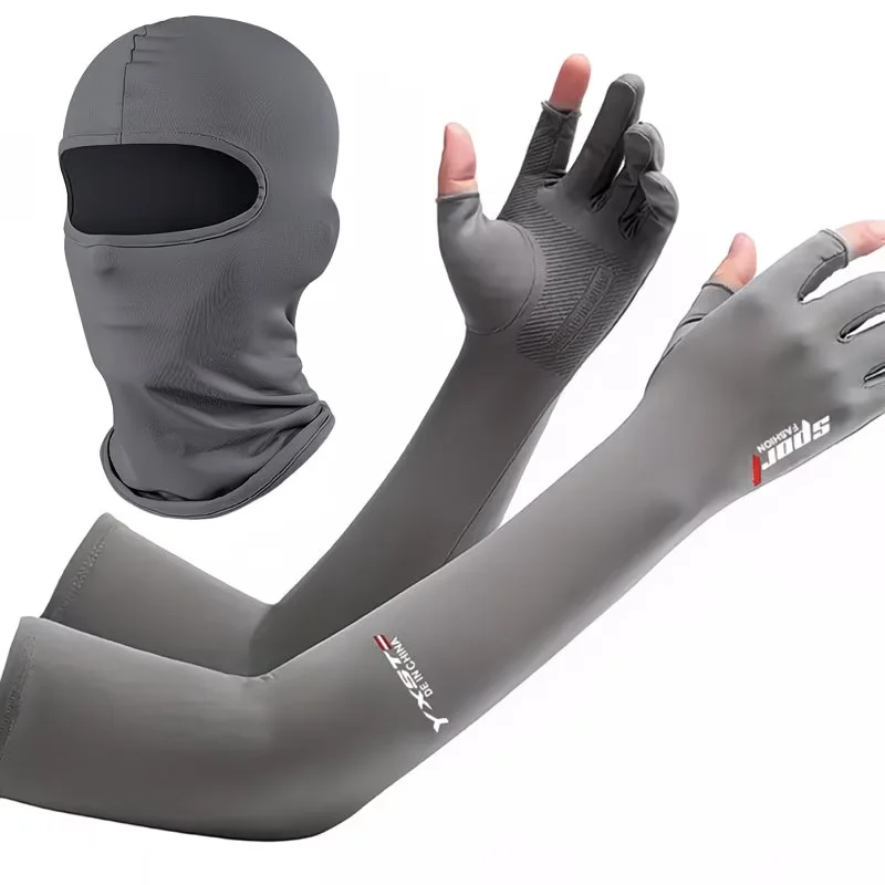 Summer Sunscreen Arm Sleeves Bandanas Dustproof Breathable Cooling Sports Face Mask UV Protection Running Outdoor Neck Gaiter
