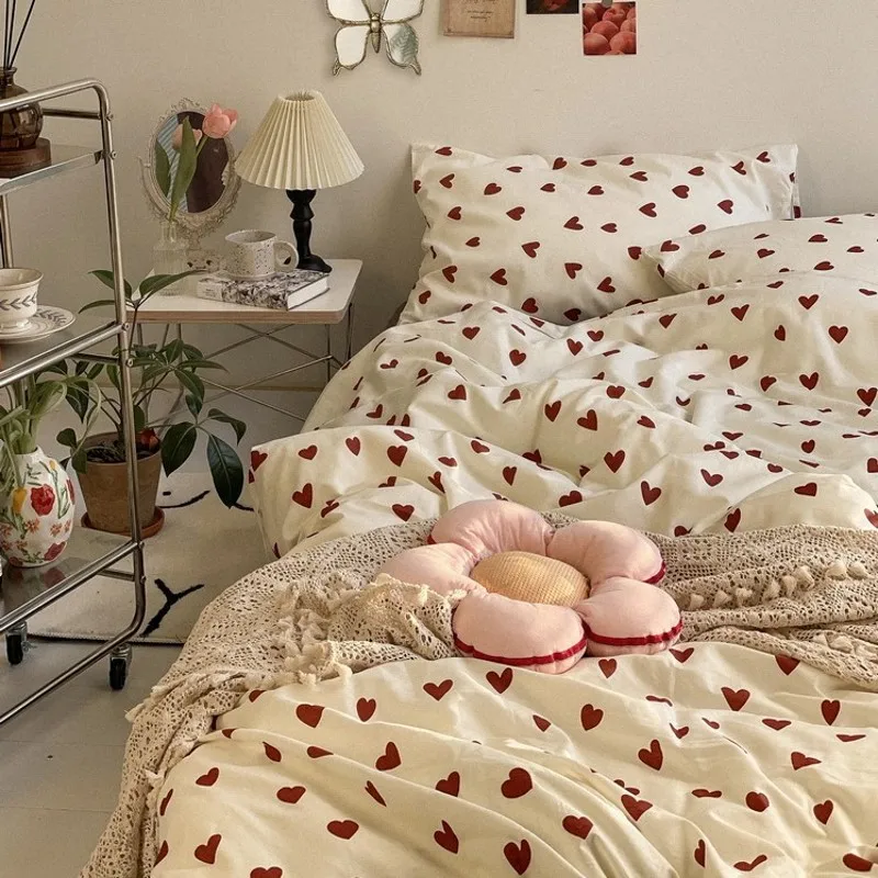 Imagem -05 - Conjunto de Cama Floral Azul para Meninos e Meninas sem Enchimento Capa de Edredão Estilo Ins Fronha Folha Plana Solteiro Gêmeo Roupa de Cama Queen Size