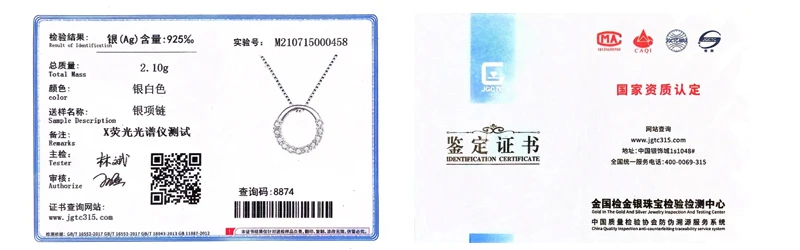 925 Sterling Silber Runde Zirkon-Anhänger-Halsketten für Damen, modischer edler Schmuck, halb mit Strasssteinen besetzte glänzende Kreis-Schlüsselbeinkette – Detail 14