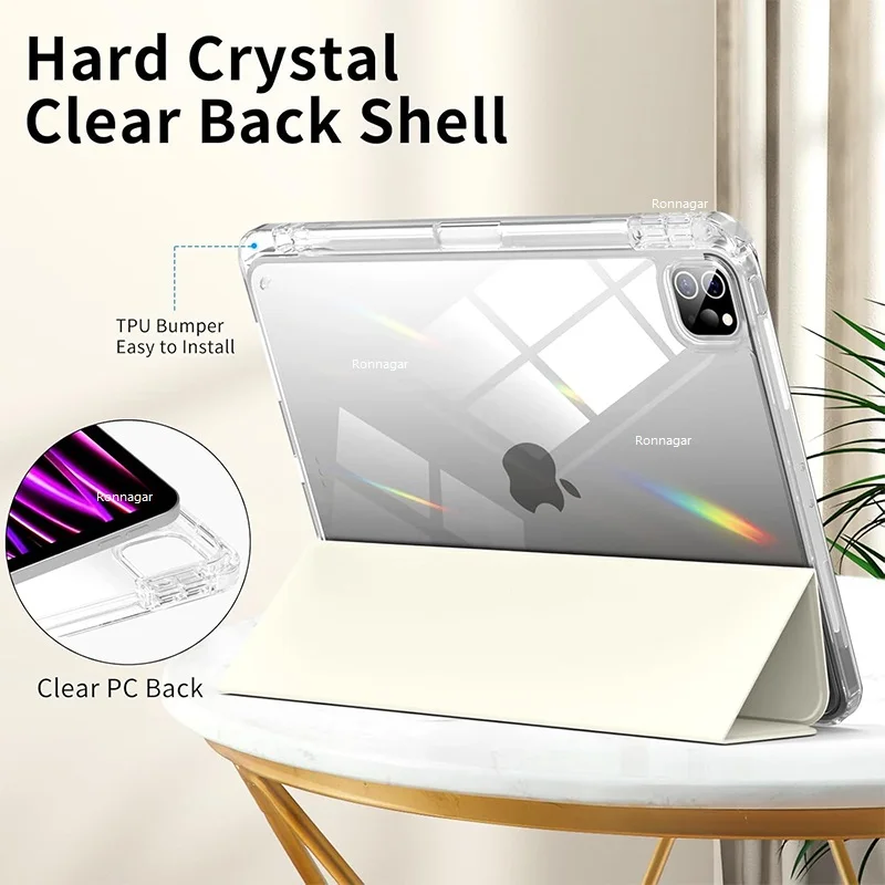 For 2026 iPad 12th A19 11th A16 Case Air11 13 M4 M3 M2 iPad 10th 8 9th 10.2 10.5 Pro11 M4 M5 Air4 5 10.9 12.9 Pencil Holder Case view 6