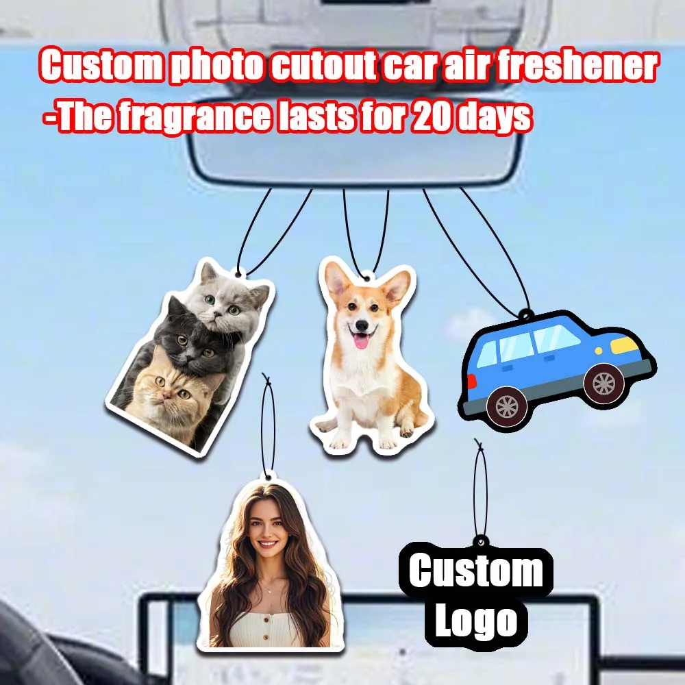 Photo Customized Car Air Freshener, Long-Lasting Fragrance, Holiday Anniversary Gifts, Customized Family and Friends Pet Photos