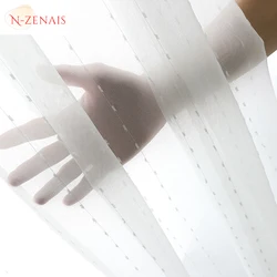 Custom Size Cotton Linen Fabric White Tulle Sheer Curtains for Living Room Bedroom Dining Window Decor Blackout Kitchen Luxury