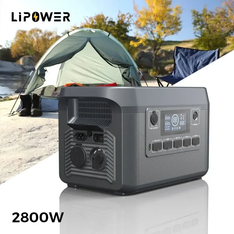 Lipower Lifepo4 Battery Solar Energy Storage System Batteries 2800W Outdoor Power Station Portable Generator