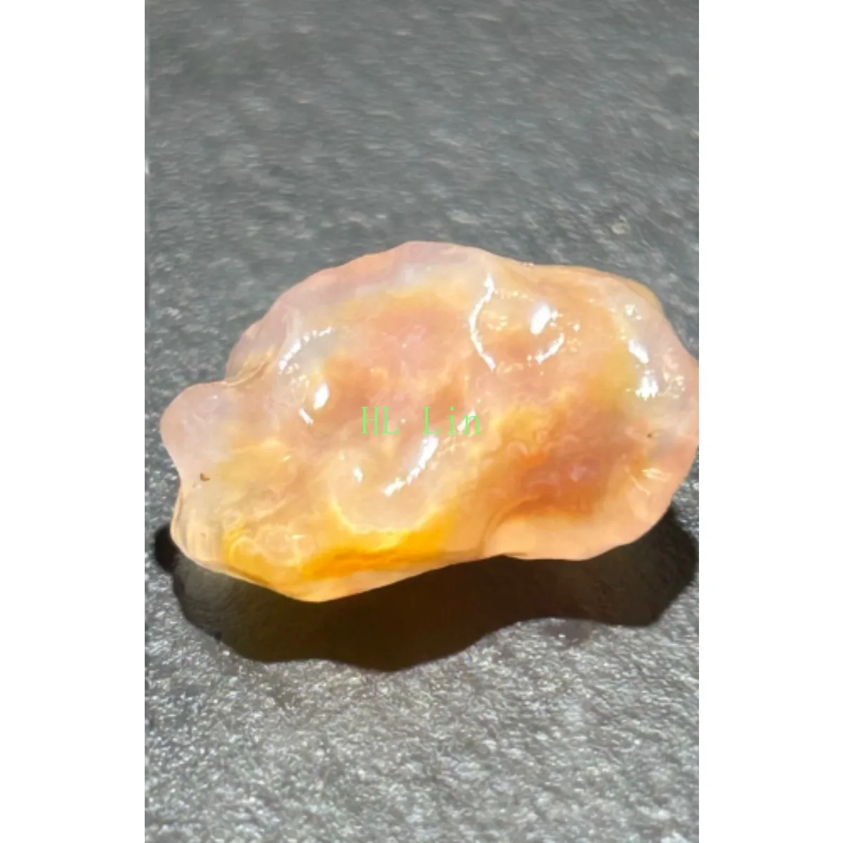 Sunset Tone Desert Treasure Candy Agate,Glass Vial Display, 10-15mm Unpolished, Desk Decor.Candy Agate
