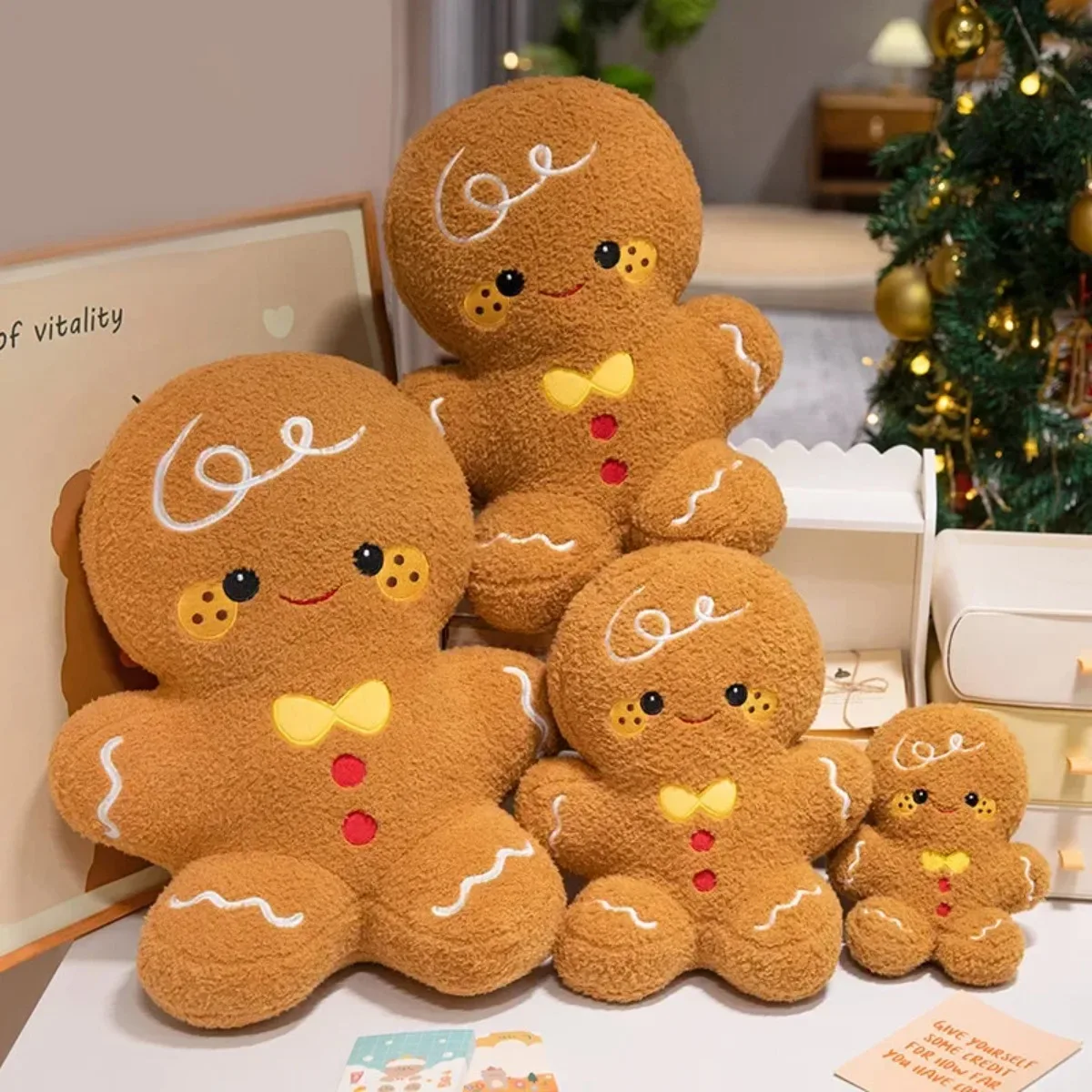 MINISO لطيف عيد الميلاد سلسلة دمية سانتا كلوز الأيائل ألعاب من نسيج مخملي محشوة لينة ثلج الغزلان لعبة لصبي فتاة هدية الكريسماس ديكور المنزل #6