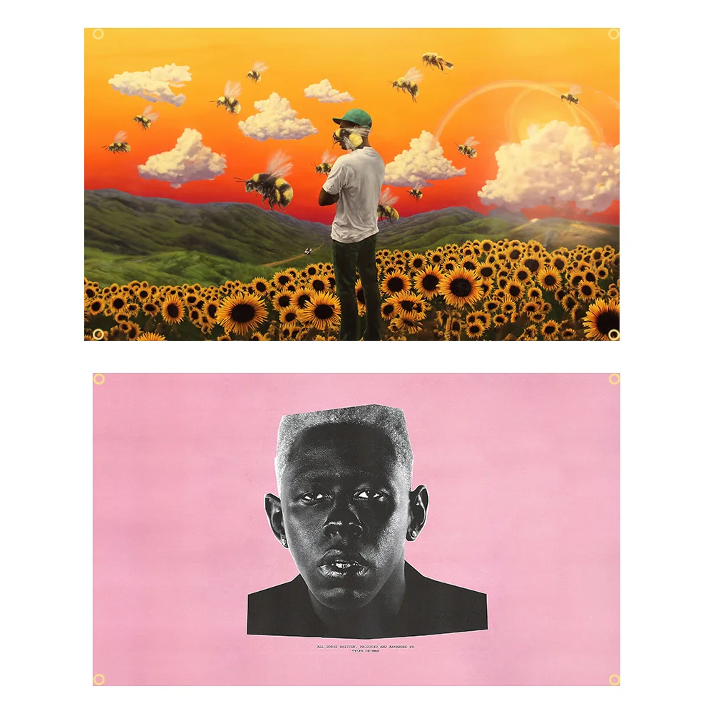 90x150cm Tyler See U Again The Creator Hip Pop Funny Meme Flag Tapestry Wall Hanging Modern Music Art banner Vintage Blanket