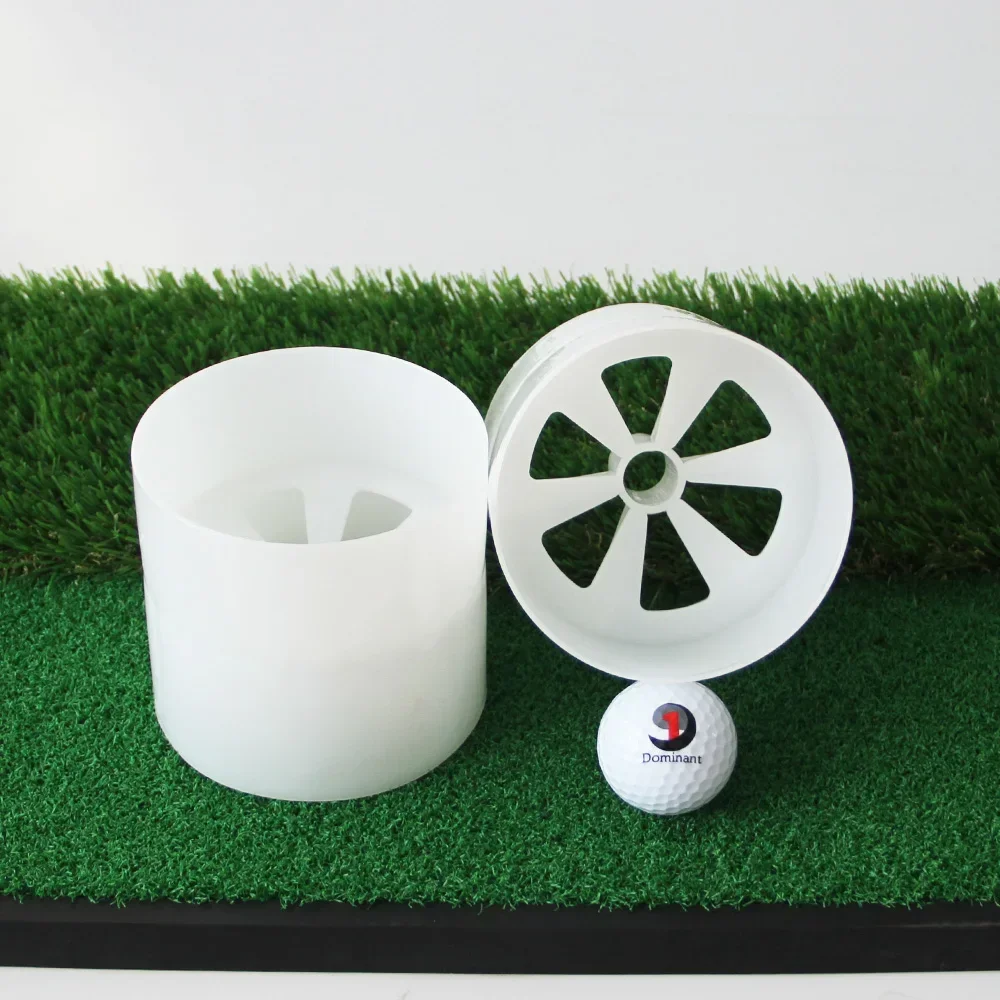 White Plastic Golf Training Aids Outdoor Backyard Garden Flag Stick Long Cup Hole Pin Putting Green Chipping Pole Practice Tools