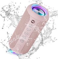 Ortizan 24W Wireless Speakers with LED Lights , Outdoor Portable Subwoofer Speaker, EQ Setting ,Dual Pairing Bluetooth Speakers