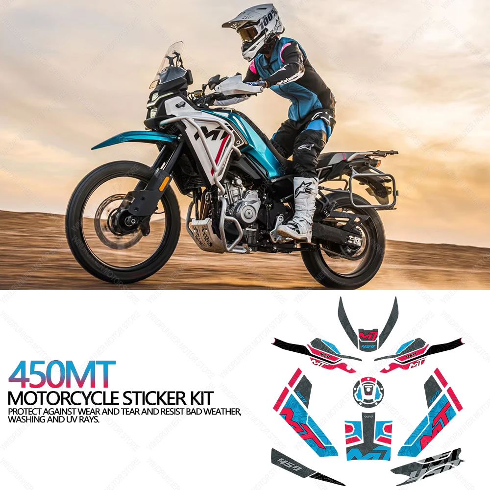 

Motorcycle Accessories Anti Scratch Protective Tank Pad Stickers Kit 3D Resin Protective Sticker For CFMOTO 450MT 450MT