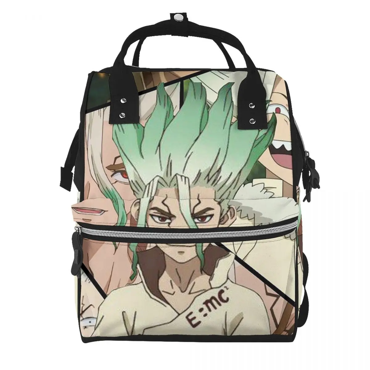 Senku Ishigami Dr Stone Apan Anime Student Backpack School Bag Hiking Travel Daypack for Men Women Bookbag Shoulder Bags