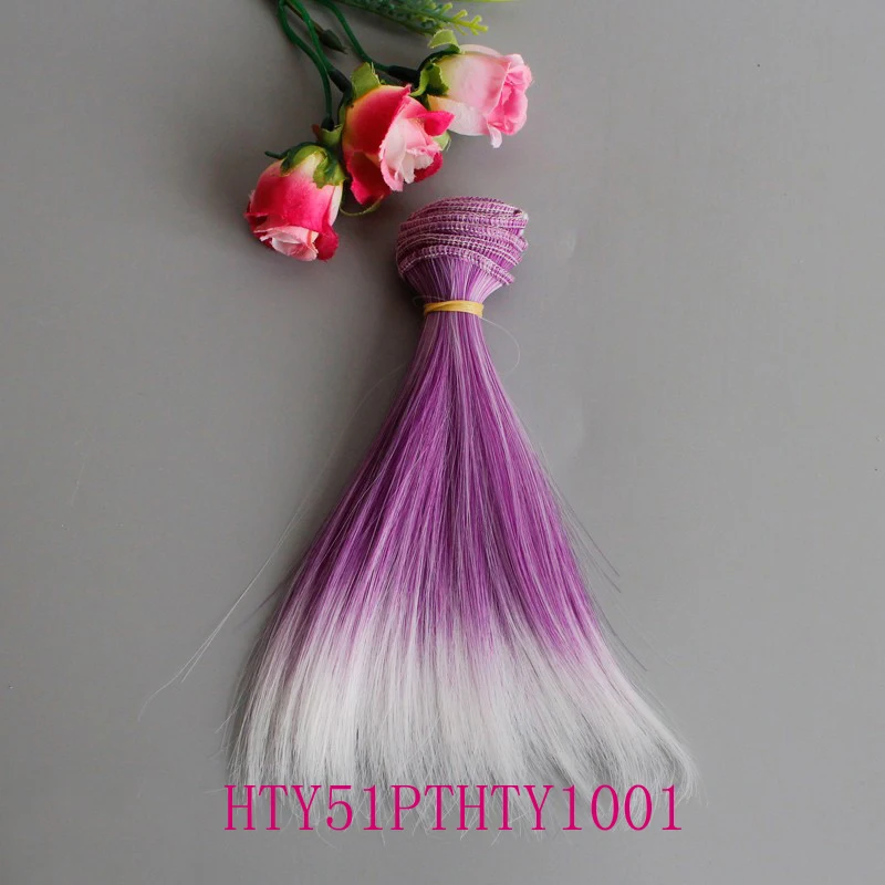 공장 제공 인형 머리 15cm 25cm 핑크 옐로우 퍼플 블루 브라운 컬러 스트레이트 인형 가발, 러시안 핸드메이드 인형 Diy 액세서리