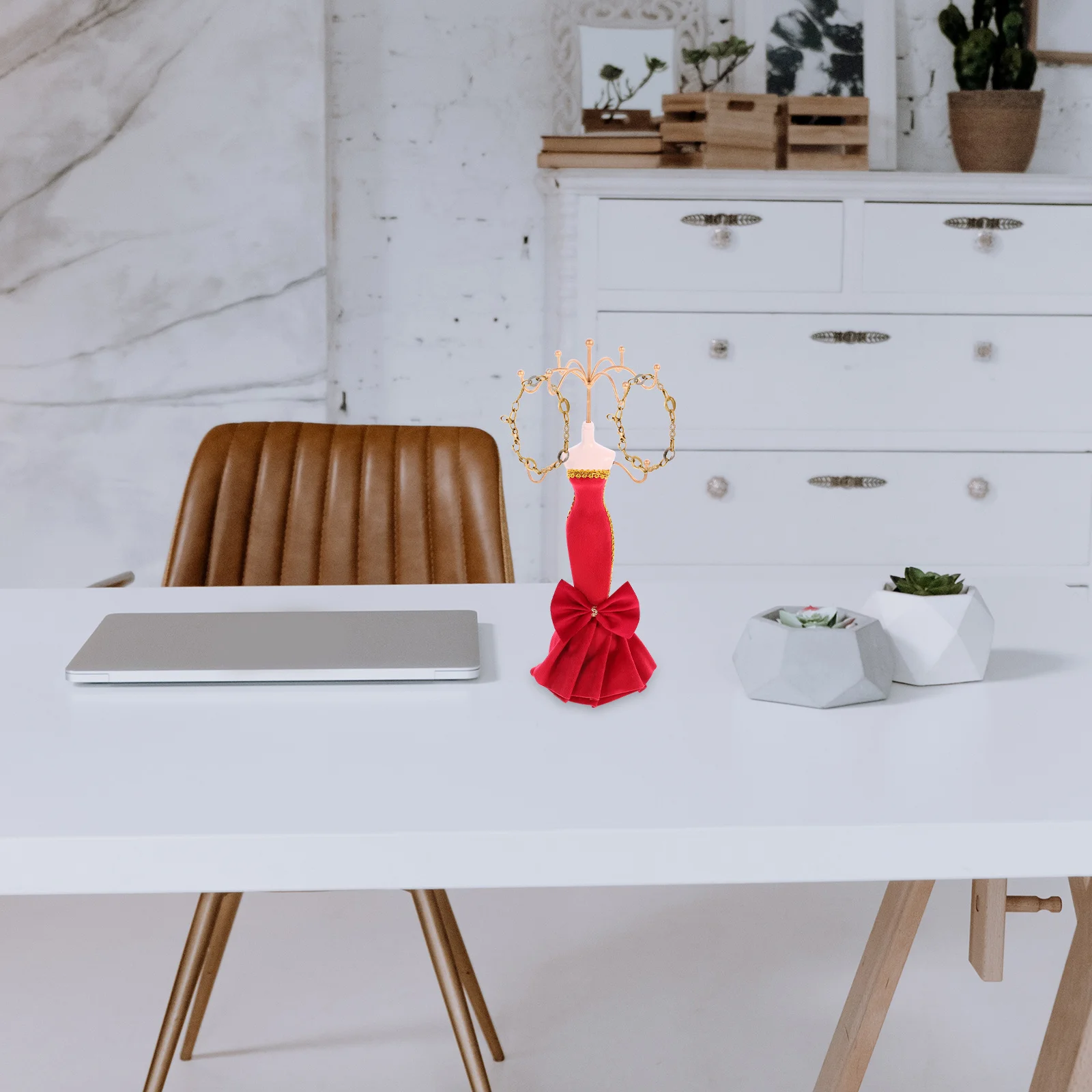 

Jewelry Display Stand, Necklace Mannequin For Selling, Earring Holder Organizer, Resin Iron Rack For Craft Shows Home