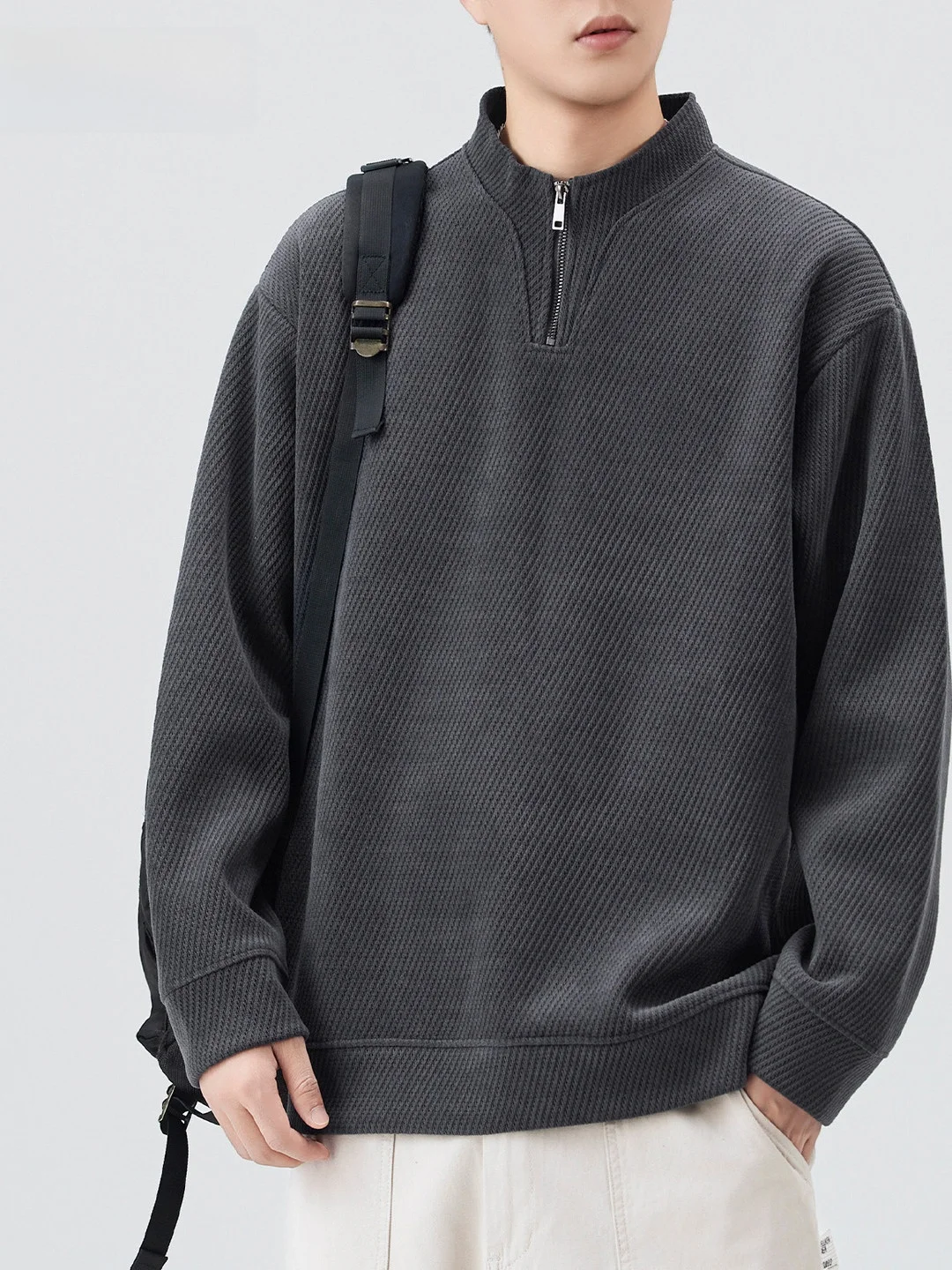 

Мужская повседневная толстовка COKO на флисовой подкладке, свободный крой, на молнии, дышащая, комфортная, теплая, молодежная, модная, весна-осень