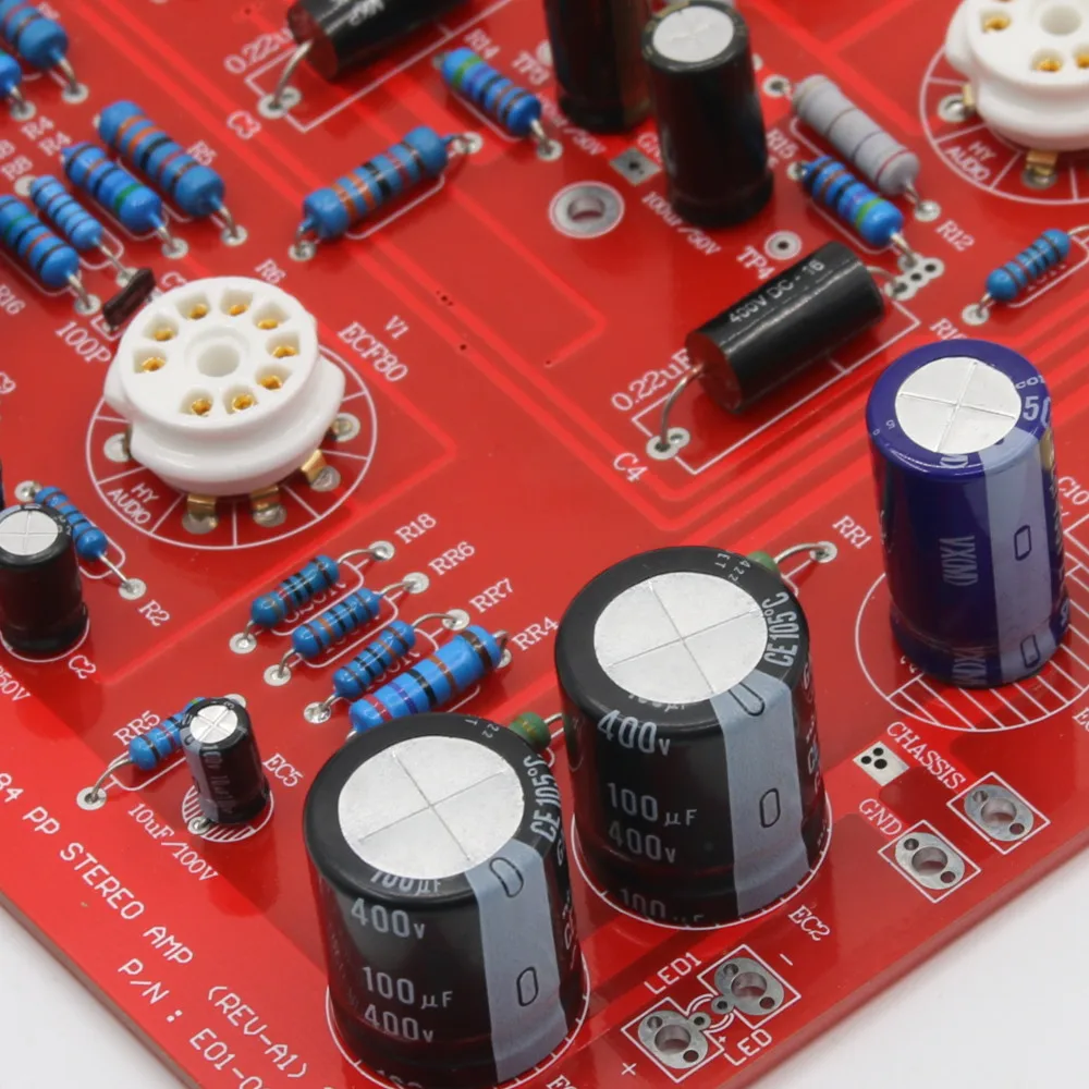 HiFi EL84+ECF80 Stereo Push-Pull Verstärker-Platine Klassisches Röhrenverstärker-Board-Kit – Detail 8