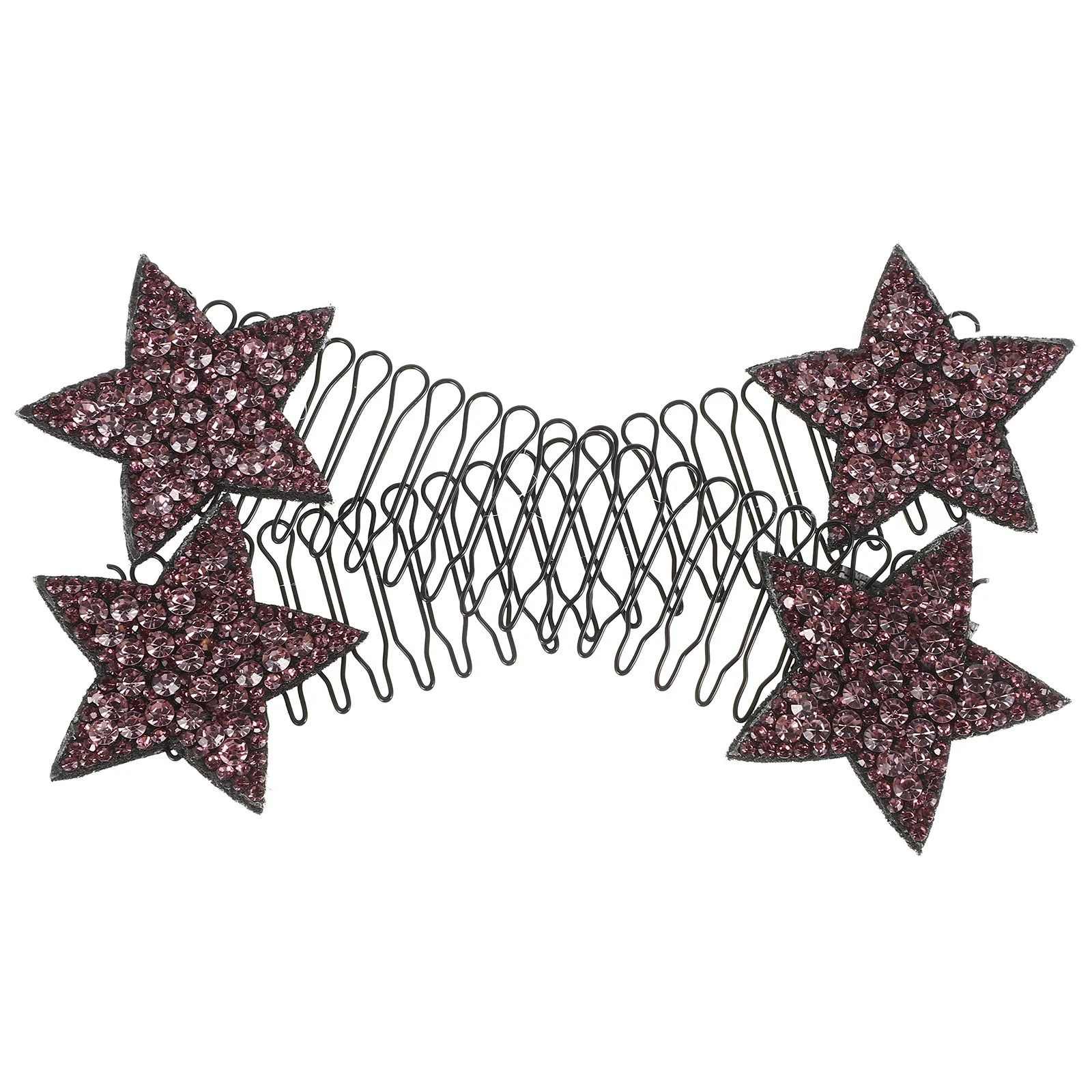 

2Pcs Colorful Star Hairpins Purple Invisible U Shape Hair Fixer Clips Stretchable Hairstyle Tool for Women Accessories