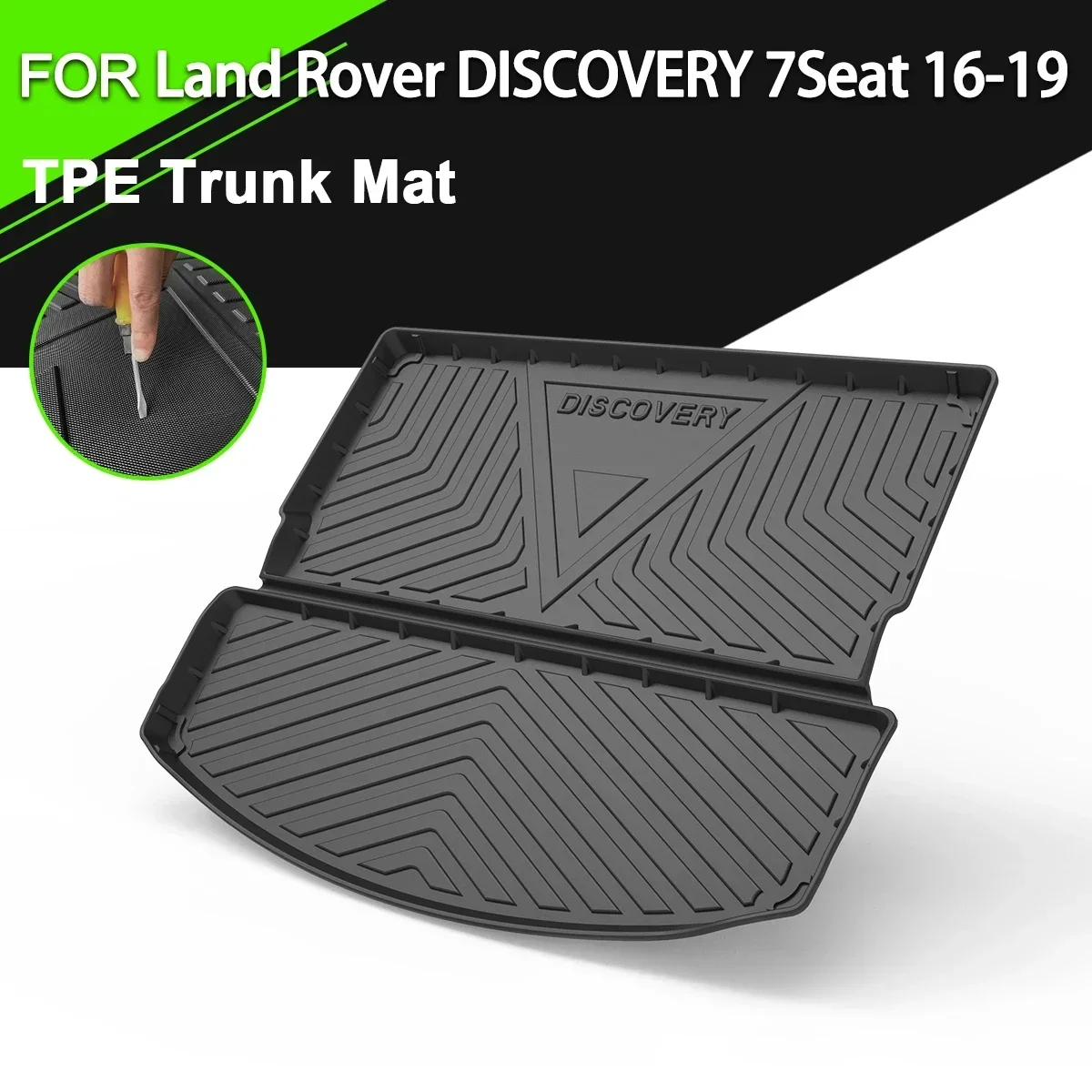 

Car Rear Trunk Cover Mat TPE Waterproof Non-Slip Rubber Cargo Liner Accessories For Land Rover DISCOVERY 7 Seater 2016-2019