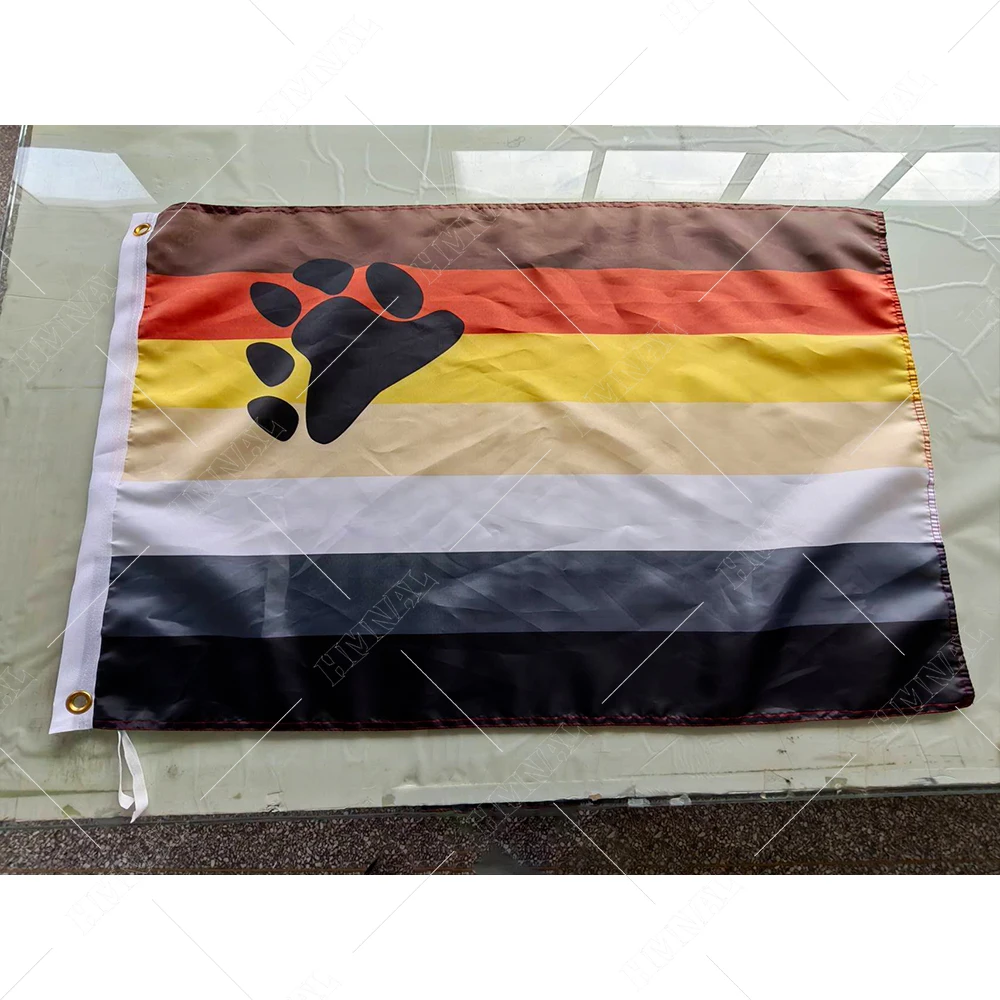 2X3FT 3x5ft Bear Flag BANNER Digital Print with 2 Grommets Custom LGBT Gay Flag