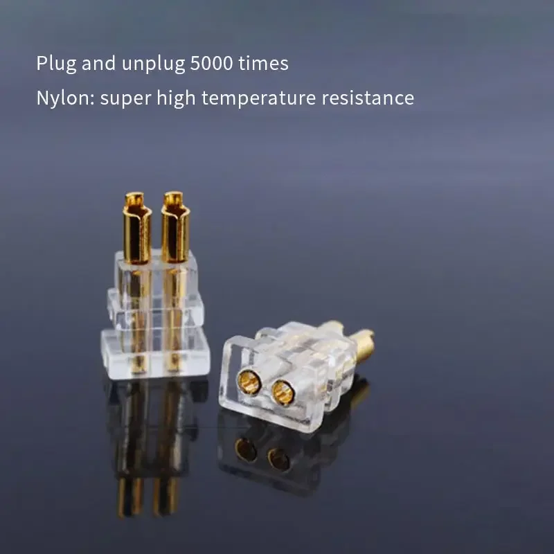 10pcs Electricity Wire Connector 0.78mm 2pin Famale Socket Temperature Resistance POM Earphone Adapter for UE KZ QDC ZSN CCA