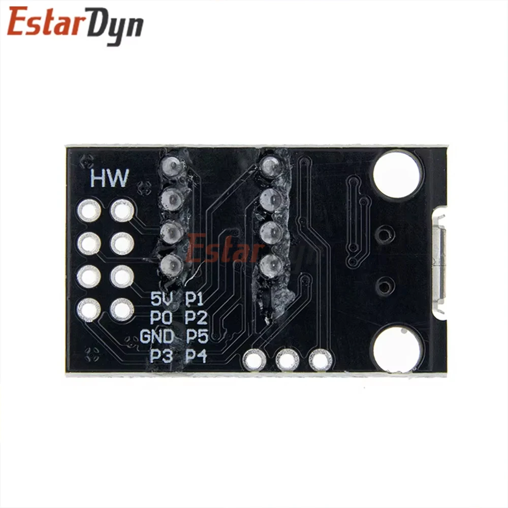 ATtiny13A/ATtiny25/ATtiny45/ATtiny85 Development Board, Pluggable SOP8 IC Programmer Module with USB Interface for AVR