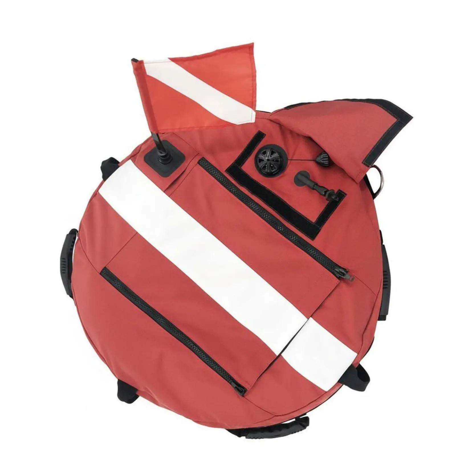 Diving Buoy Inflatable Round Floating Marker Rescue Buoy Device for Freediving Spearfishing in Pool or Sea