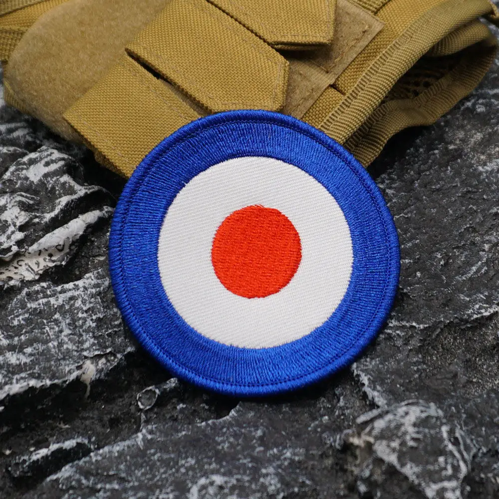 7.7cm Round Embroidery British Royal Air Force Badge Patch Hook and Loop DIY Apparel Sewing Supplies