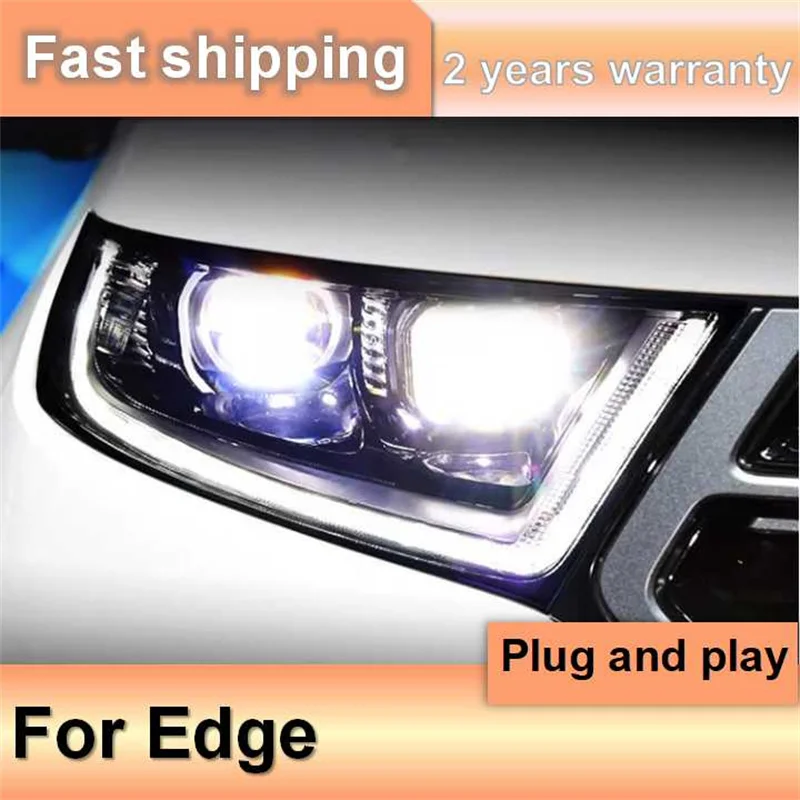 

Car Styling for Ford Edge Headlamp 2015-2018 Ford Edge Headlight DRL Turn Signal Low High Beam Projector Lens