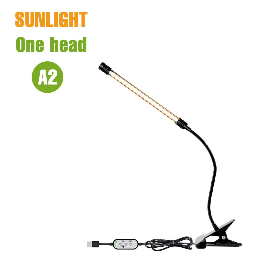 USB 5V LED-groeilicht Volledig spectrum Plant Hydrocultuur Teeltlamp 1/2/3/4 koppen Waterdicht Dimbaar met timing Auto aan/uit