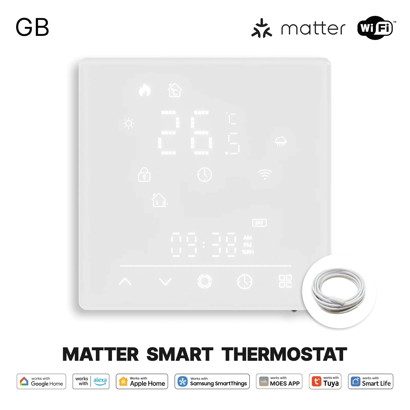 MOES Tuya Matter WiFi Smart Thermostat Temperatur Controller Wasserkocher Elektrische Heizung Mit Alexa Google Apple Smartthings 5
