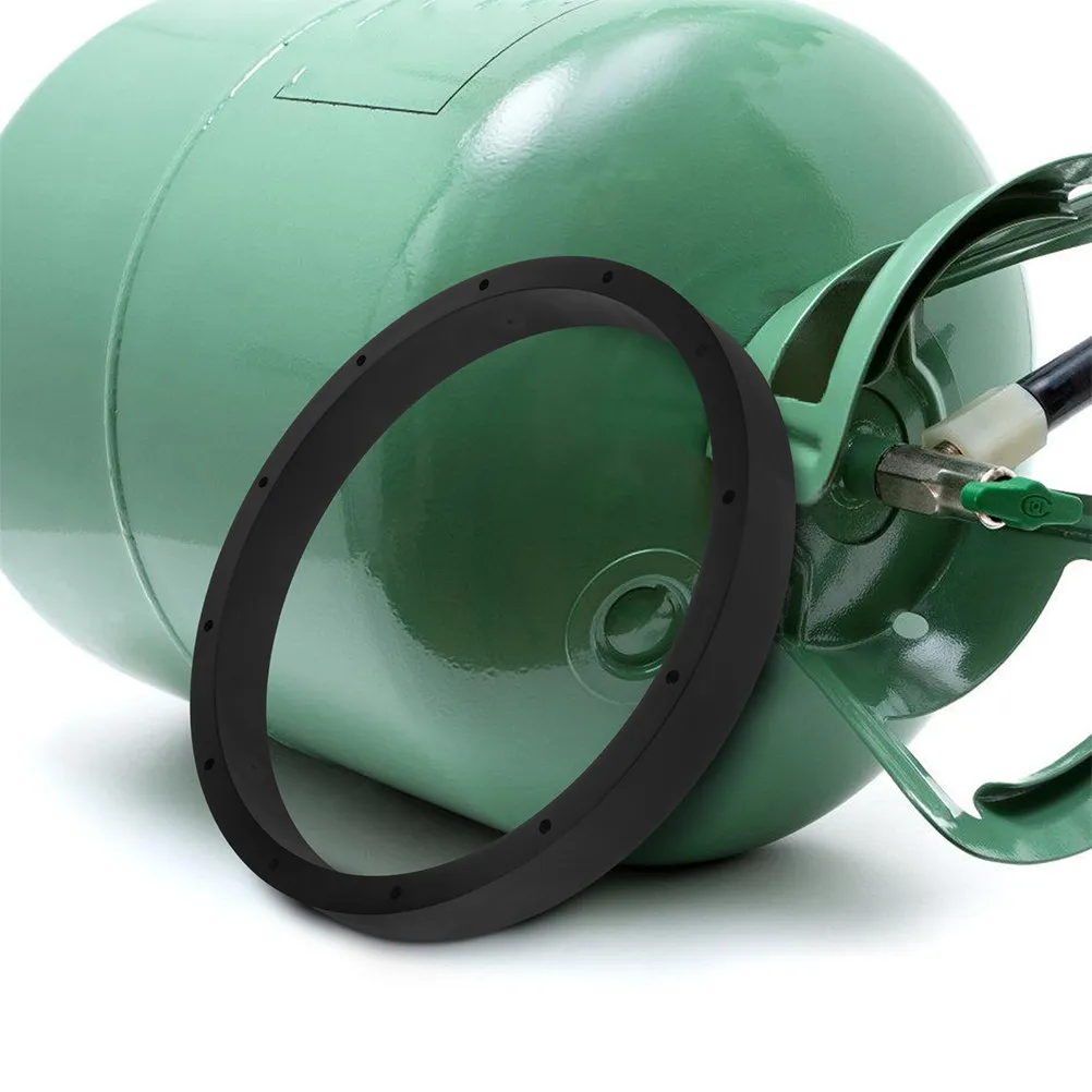 2Pcs Propane Tank Silicone Base Ring Holder Stable Fill Ring Design Reduces Friction Noise for 5-10 Gallon Cylinders