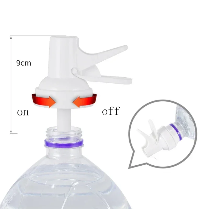 5L Water Bottle Valve Faucet Water Dispenser White Drink Tap Valve Spigot Portable Replacement Bottle Top For Outdoor Tap