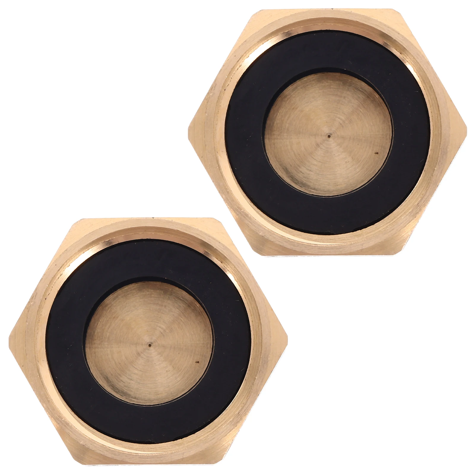

2pcs 3/4 Inch Brass Garden Hose End Caps Durable Leakproof for Outdoor Faucets Hose Bib Splitter Y Connector Sewer Fitting