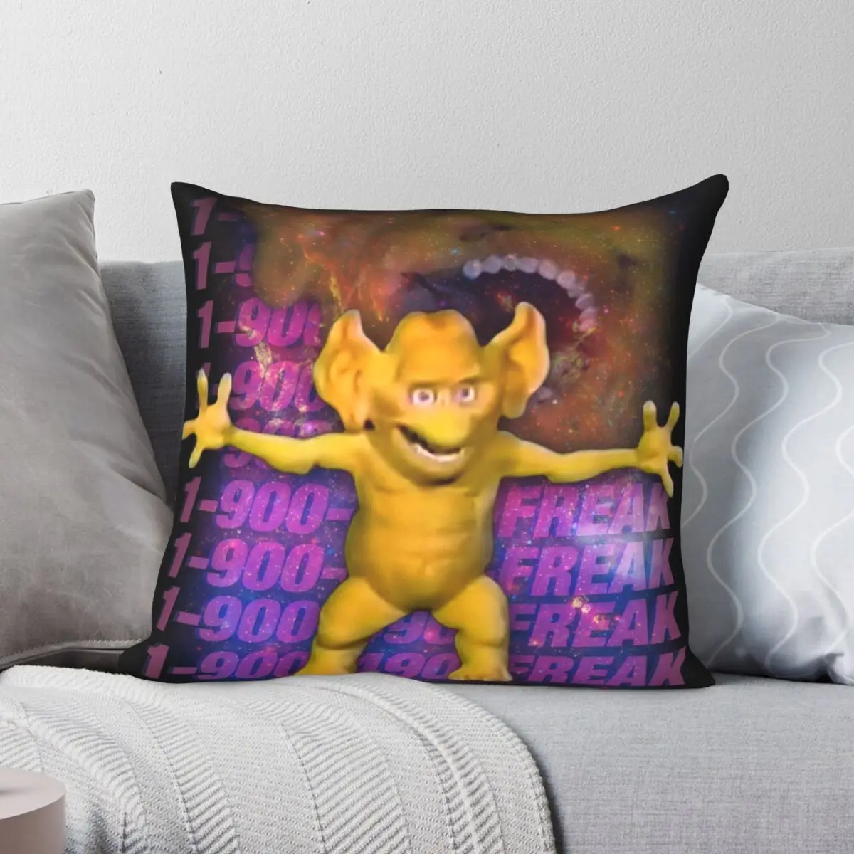 Freddie Freaker Square Pillowcase Polyester Linen Velvet Printed Zip Decorative Room Cushion Cover Wholesale