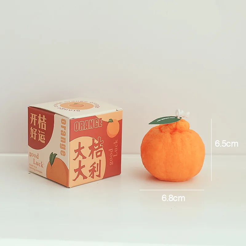 Fruit Orange Candle Handmade Scented Candle Aromatherapy Soy Wax Candle Wedding Birthday Candles Party Home Decoration