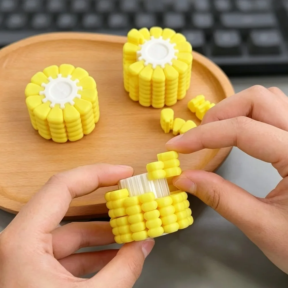 3D Printed Corn 3D Puzzle Ornament Decorative Stress-Relief Brain-Teaser Fun Toy Quirky Gift