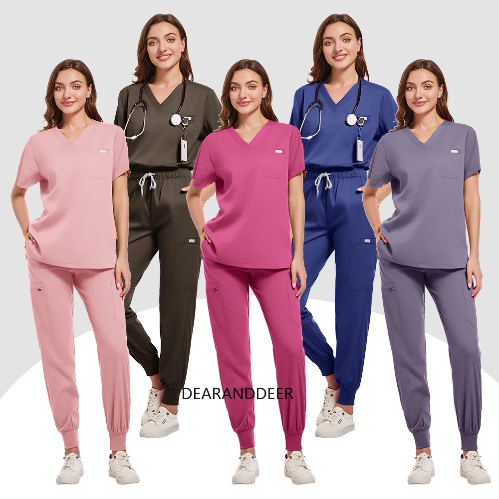 

Multi-color unisex pharmacy nursing hospital doctor workwear, dental clinic beauty salon surgical uniform, medical textured set